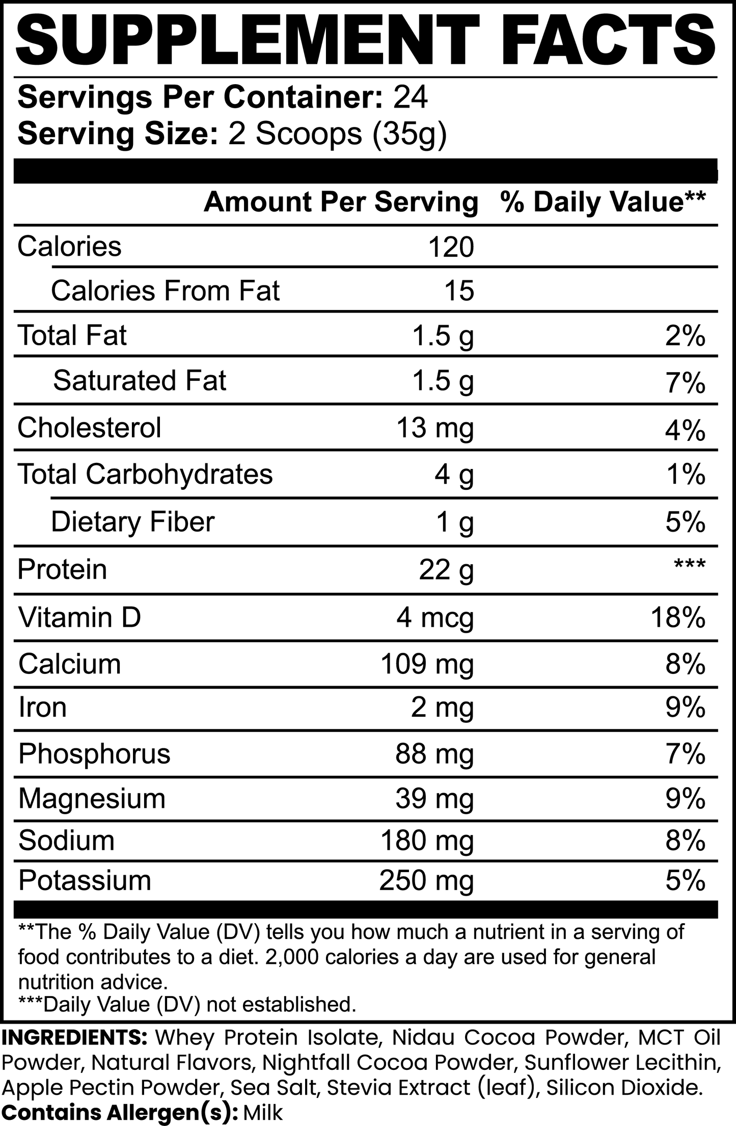 TSO Advanced 100% Whey Protein Isolate (Chocolate)