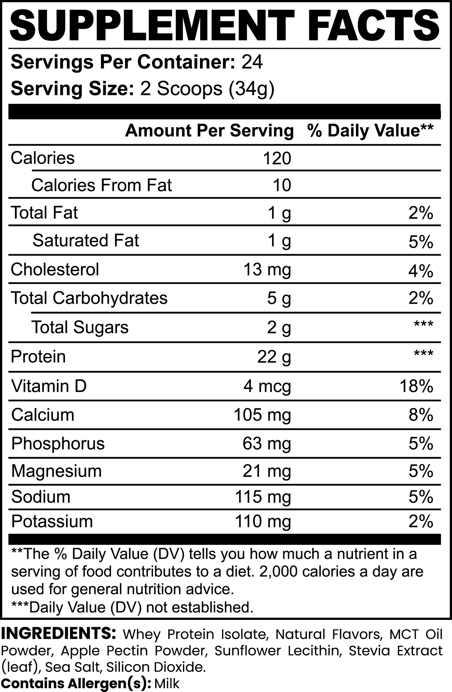 TSO Advanced 100% Whey Protein Isolate (Vanilla)