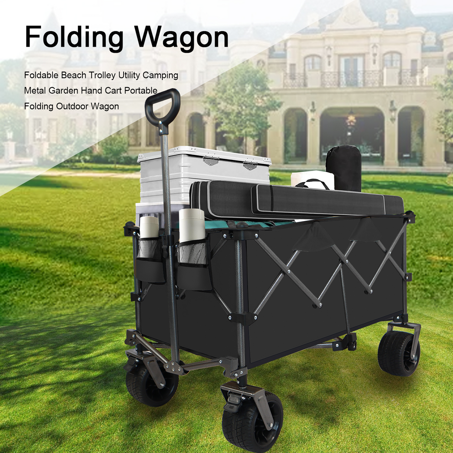Soccer Dad Collapsible Wide Wheel Folding Wagon