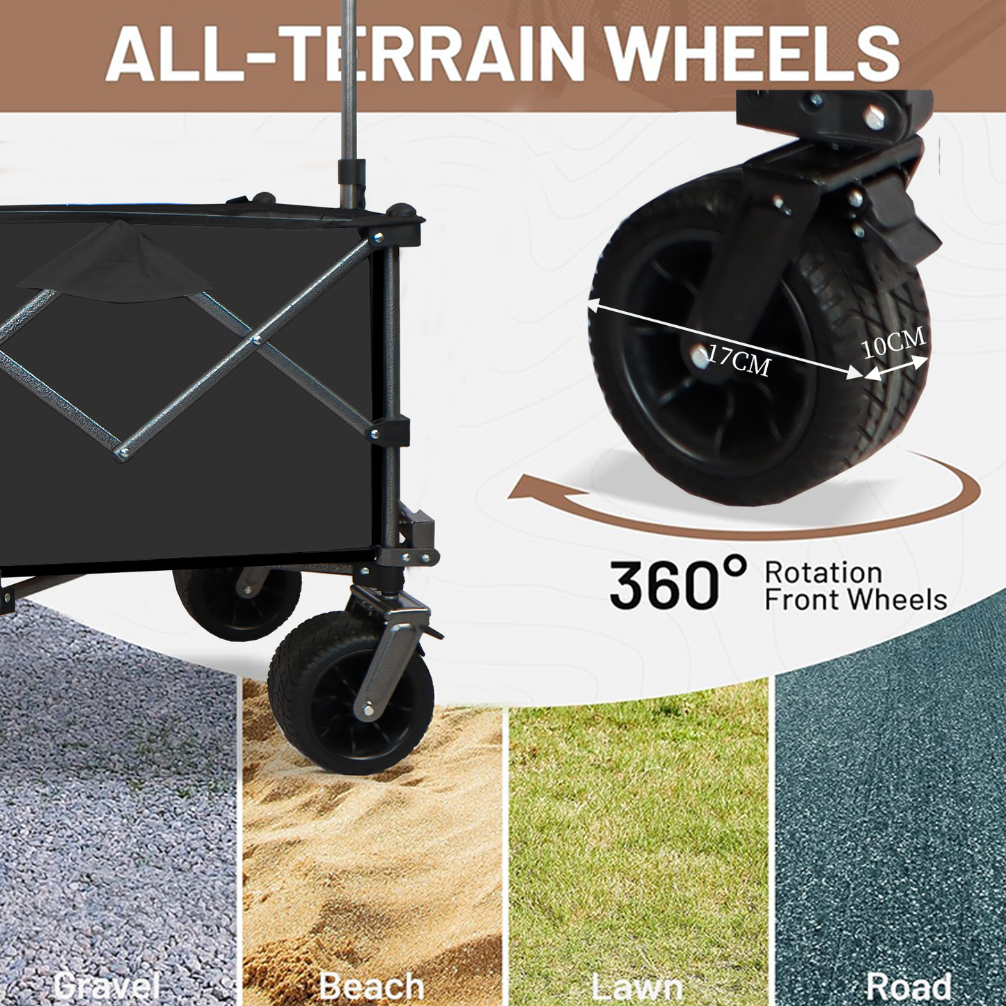 Soccer Dad Collapsible Wide Wheel Folding Wagon