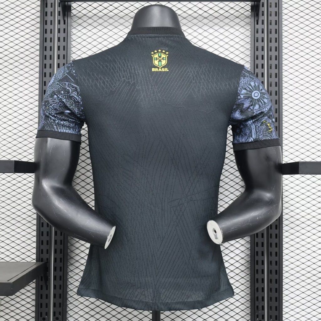 JERSEY BRAZIL SPECIAL EDITION JESUS CHRIST 2024 MEN (PLAYER VERSION) - BLACK
