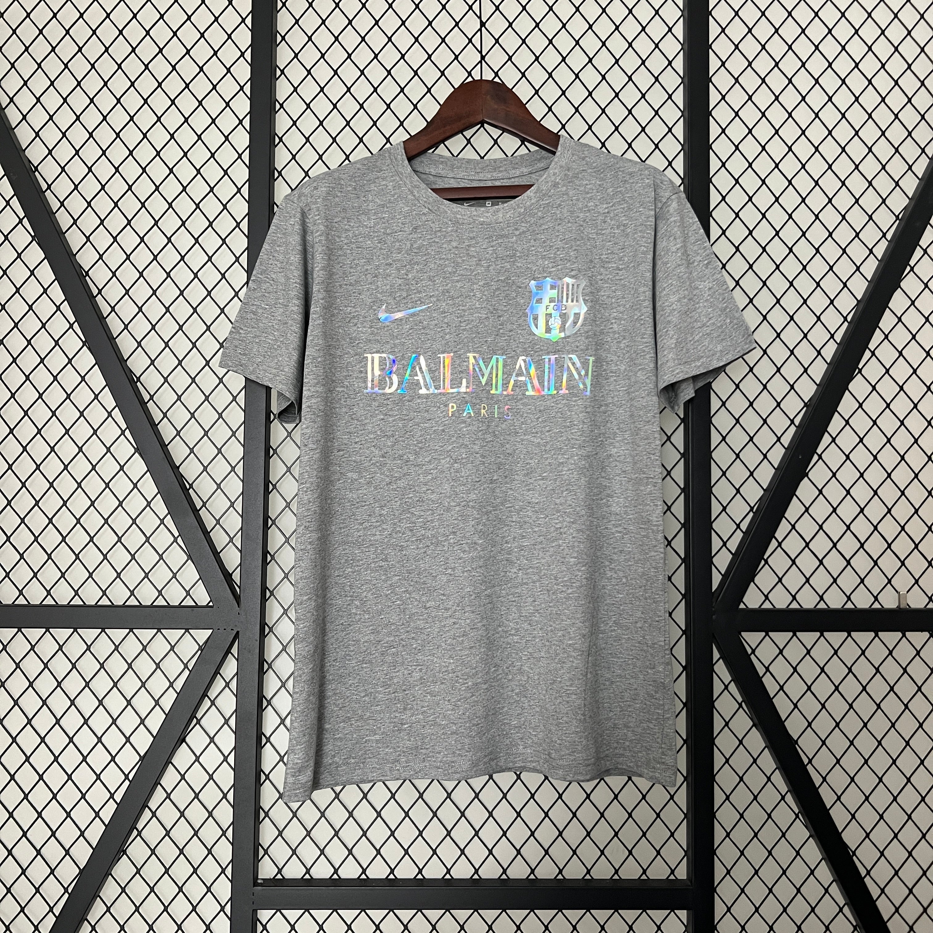 JERSEY BARCELONA SPECIAL EDITION LIMITED BALMAIN PARIS GRIS 24/25 MEN