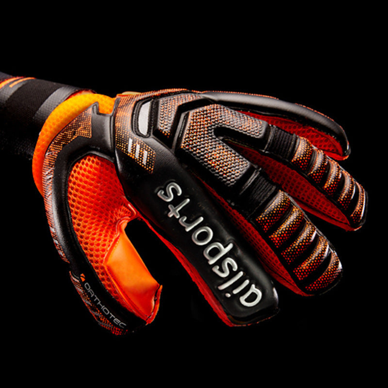 Goalkeeper gloves with fingersave
