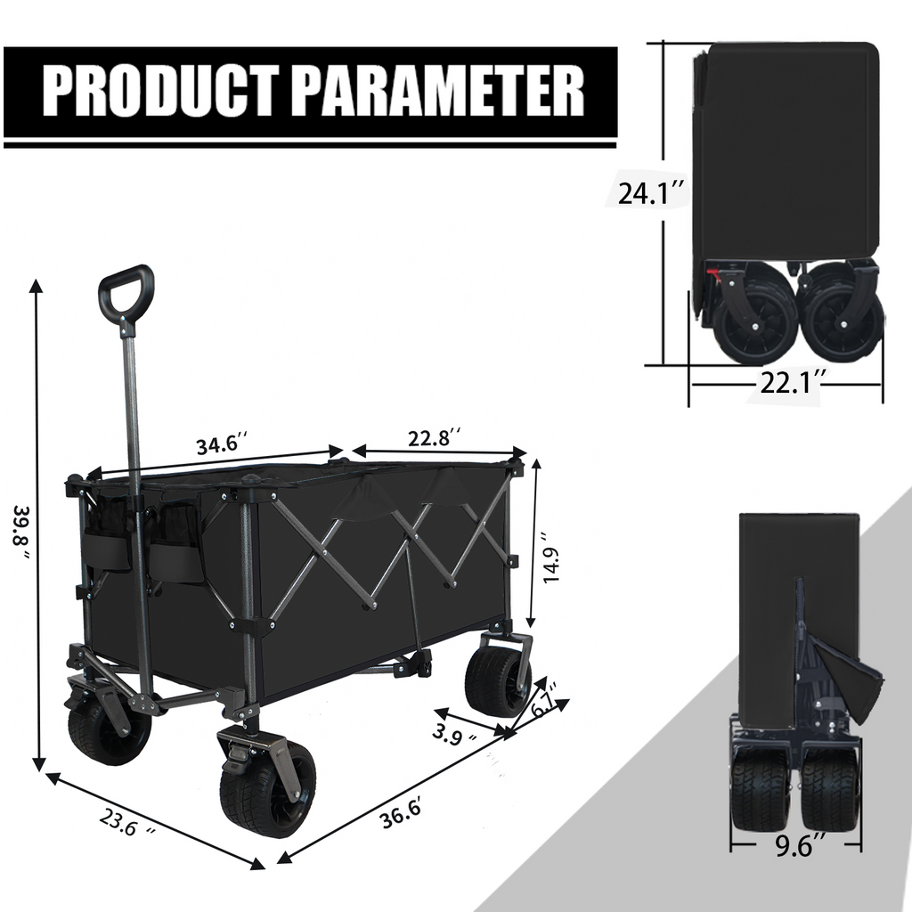 Soccer Dad Collapsible Wide Wheel Folding Wagon