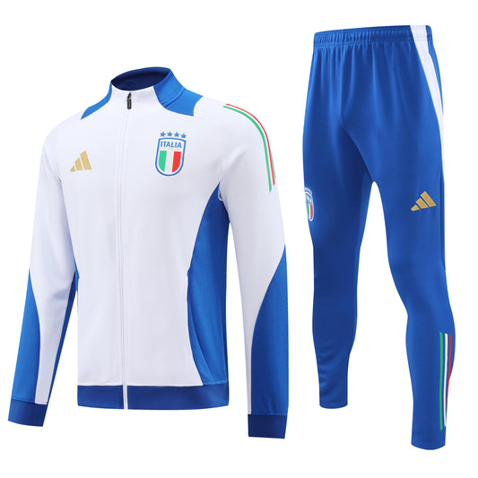 ITALY TRACKSUIT 24/25 - UNISEX/UNISEX - WHITE AND BLUE