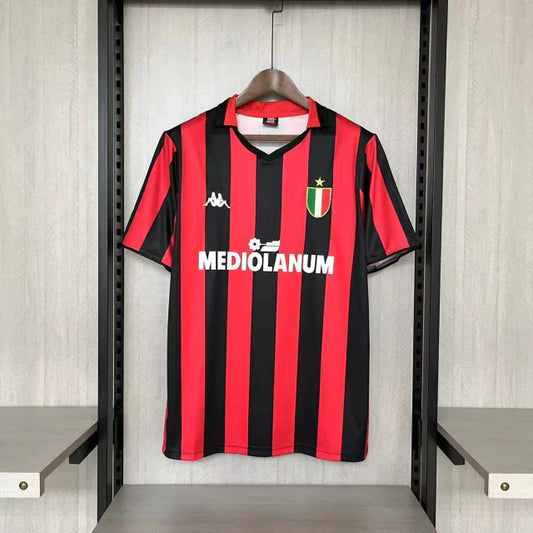 88/89 MILAN HOME RETRO BLACK AND RED
